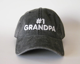 Number 1 Grandpa cap #1grandpa cap granda hat grandpa embroidered hat dad cap dad hat