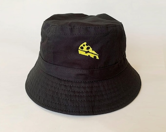 Cheese Embroidered Washed Cotton Bucket Hat fishing bucket hat