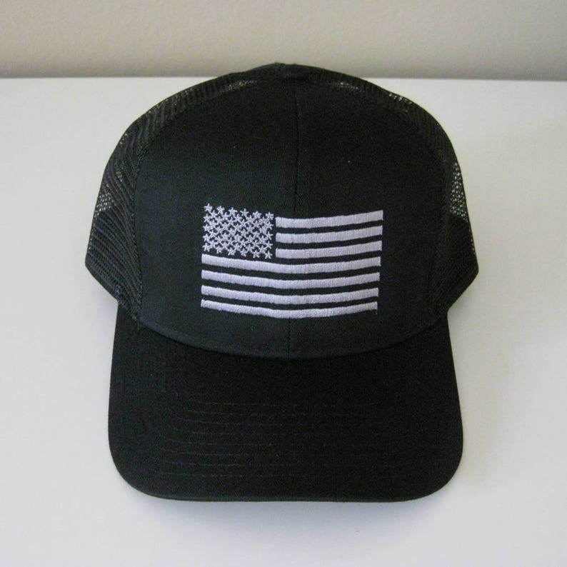 American Flag Embroidered Mesh Cap Dad cap flag cap flag hat image 2