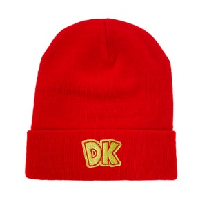 DK Design Bestickte Mütze Halloween Mario Mütze Wintermütze