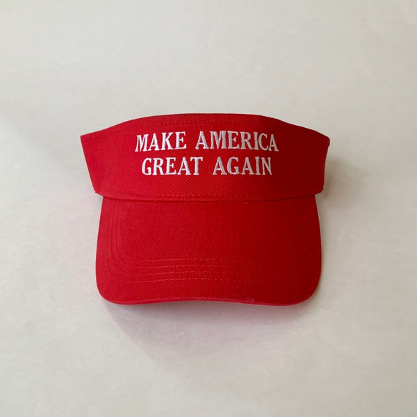 Make America Great Again Embroidered Visor MAGA Hat Patriot Cap Sun Cap Summer Sports