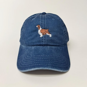 Gorra bordada de Springer Spaniel, gorra de perro, gorra de papá, gorra de algodón lavado