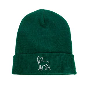 Boston Terrier Outline Embroidered Beanie Dog Beanie Winter Beanie