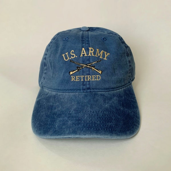 United States Army Retired Embroidered Cap baseball hat veteran cap embroidered ball cap