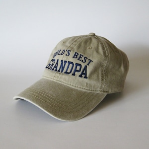 World's Best Grandpa Cap grandpa cap embroidered cap baseball cap dad cap image 7