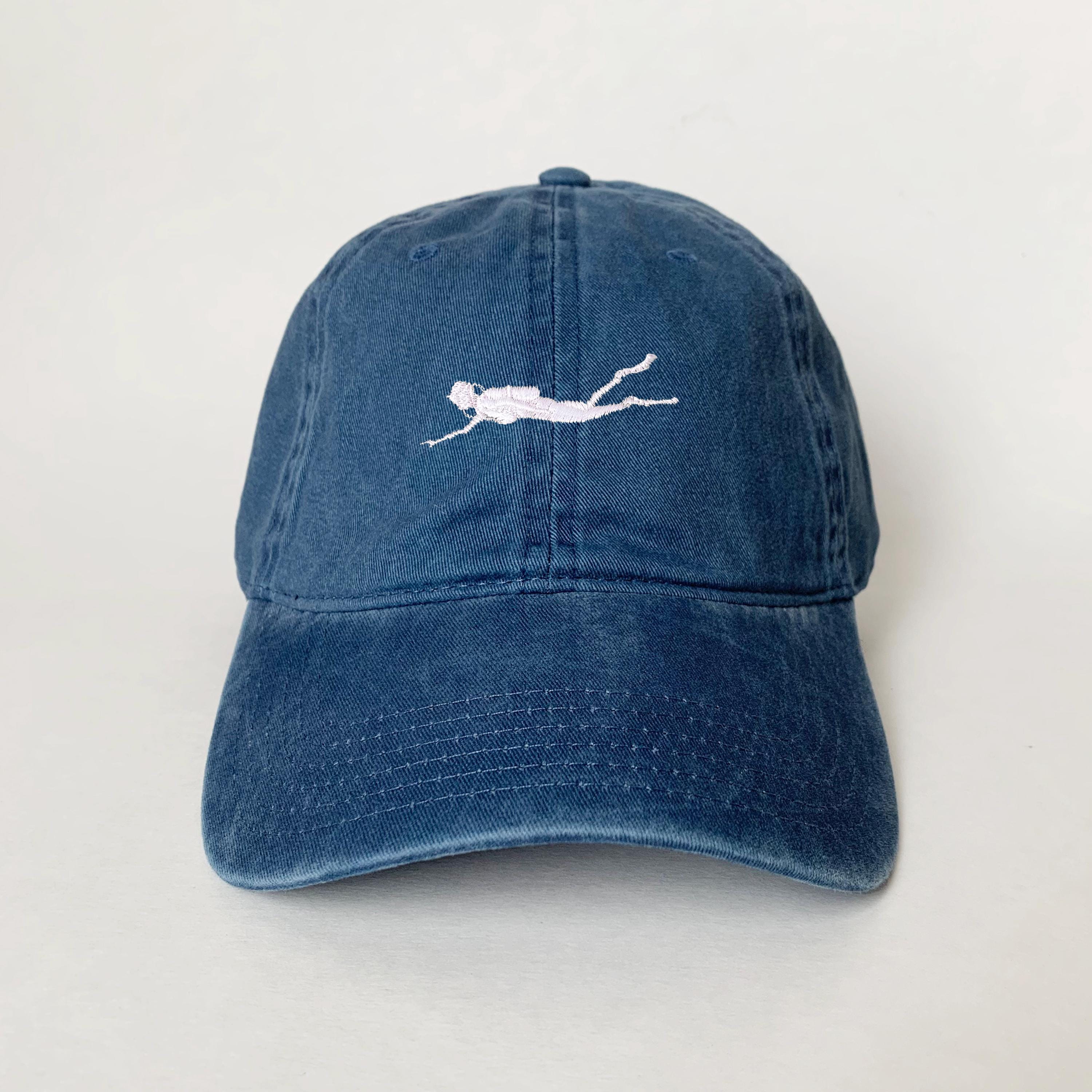 Scuba Diver Embroidered Cap Diver Hat Scuba Cap Embroidered Cap Washed ...