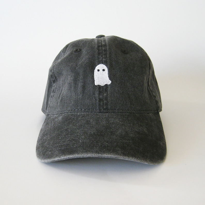 Ghost Halloween Cap Ghost Cap Dad Cap Halloween Costumes Embroidered Hat image 1