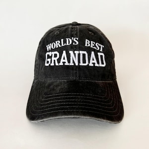 World&#39;s Best Grandad Cap grandpa cap embroidered cap baseball cap dad cap father&#39;s day gift