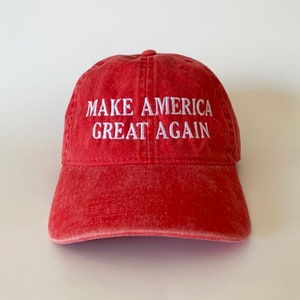 Make America GREAT Again Embroidered Washed Cap MAGA Hat Patriot cap Cotton Cap  Dad Hat