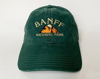 Banff National Park Embroidered Cap hat baseball hat Nature theme hat nature cap tour cap Washed Cotton Cap