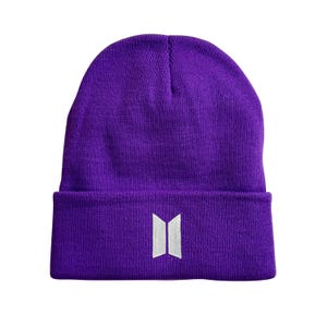 BTS Logo Embroidered Beanie Warm Winter Beanie Kpop hat kpop beanie