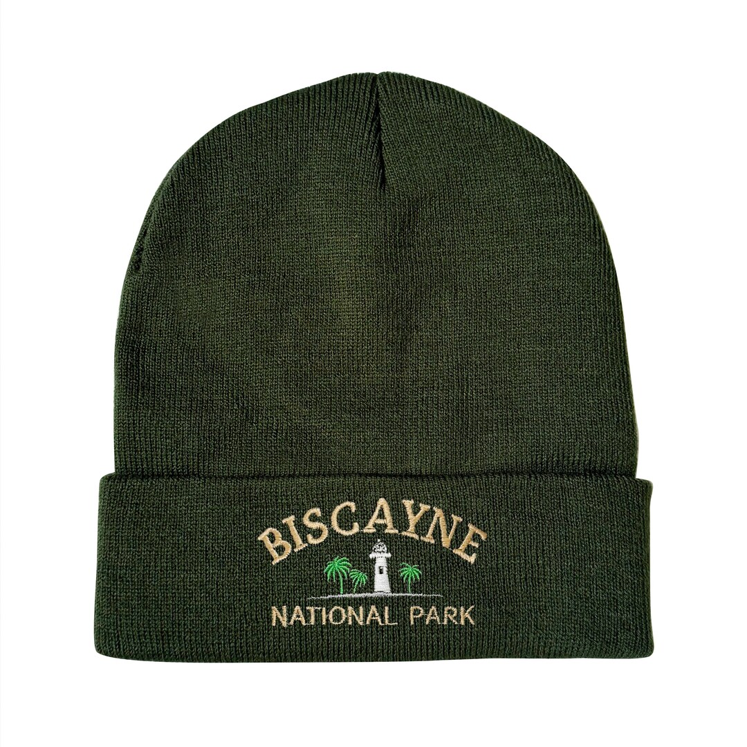 Biscayne National Park Beanie Biscayne National Park Embroidered Beanie Winter Hat Camping  main image 4