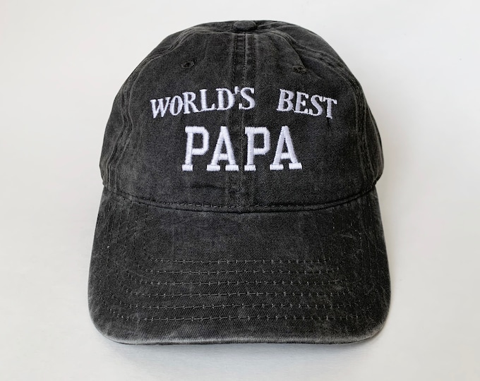 World's Best Papa Cap grandpa cap embroidered cap baseball cap dad cap