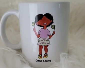 Cherish Me afro girl mug