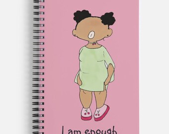 Cherish Me afro girl notebook