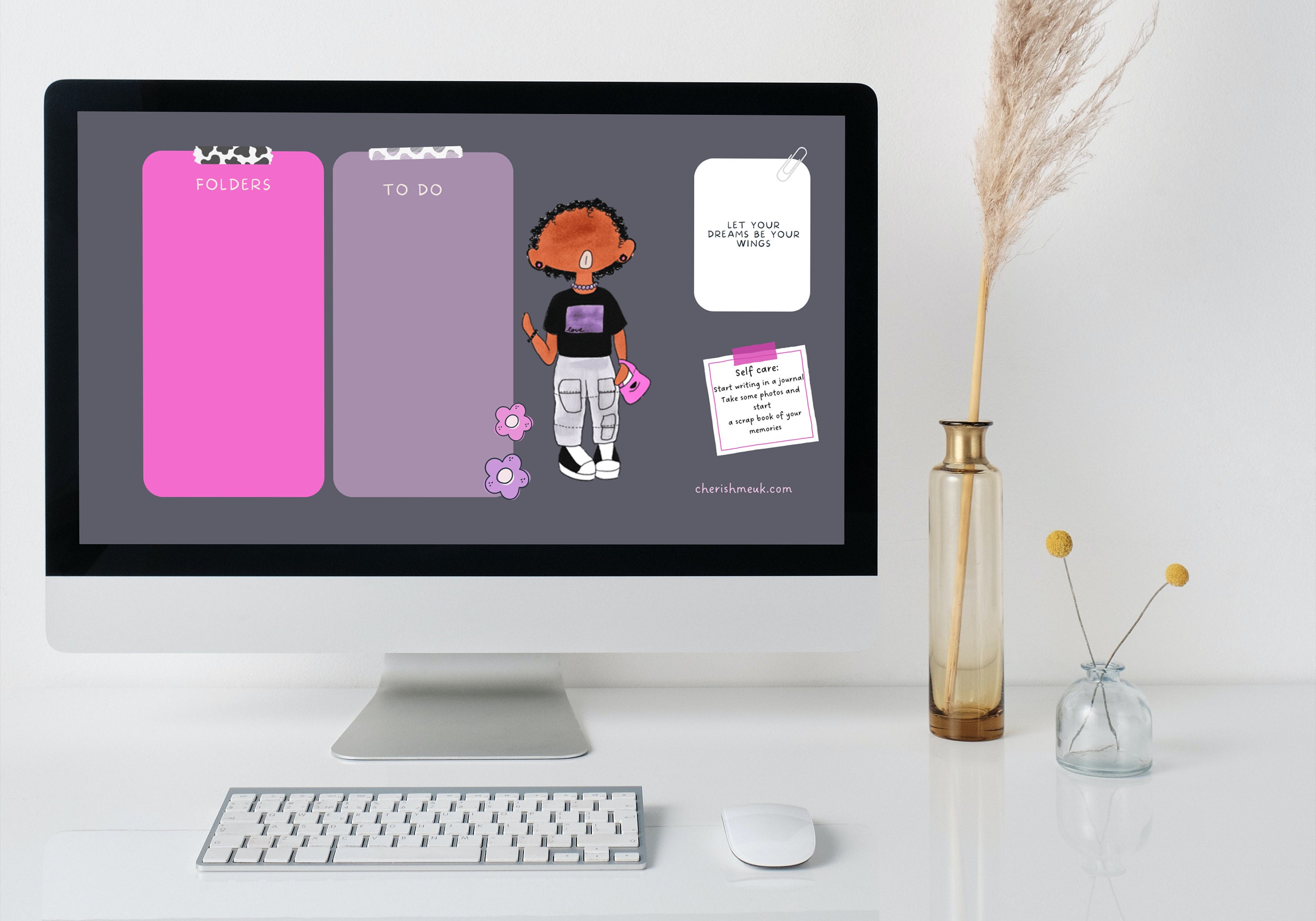 Cherish Me Afro Girl Digital Desktop PC Wallpaper Black Girl - Etsy