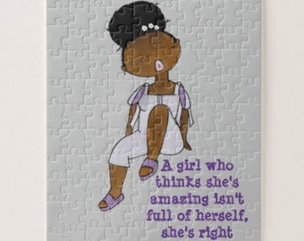 Cherish Me afro puzzle. Afro girl/black girl magic/diverse gifts