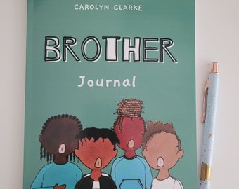 Brother Afro journal for black boys. Journals, afro boys, teen wellness,self esteem for black boys