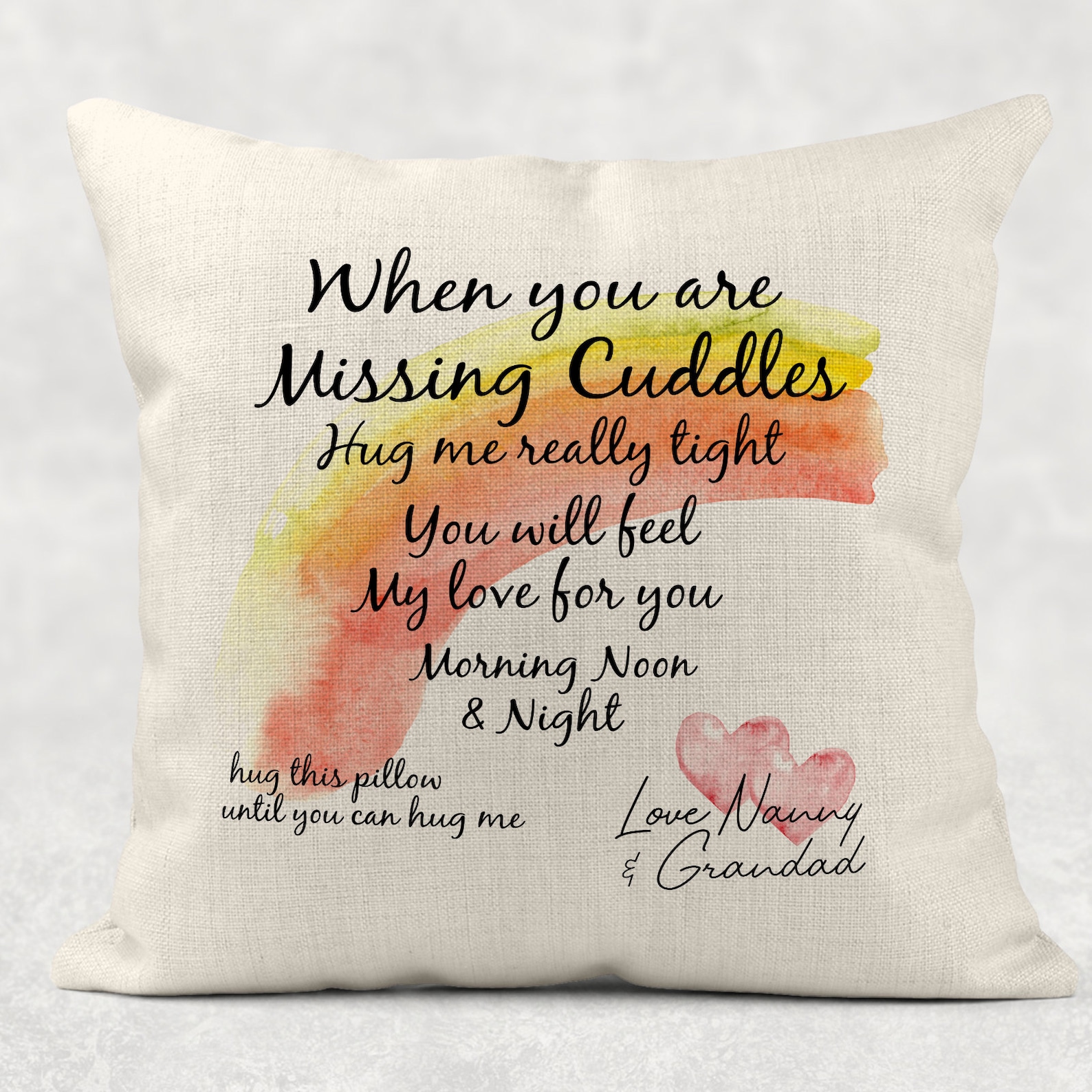 When You Are Missing Cuddles Hug Isolation Comfort Cushion Etsy