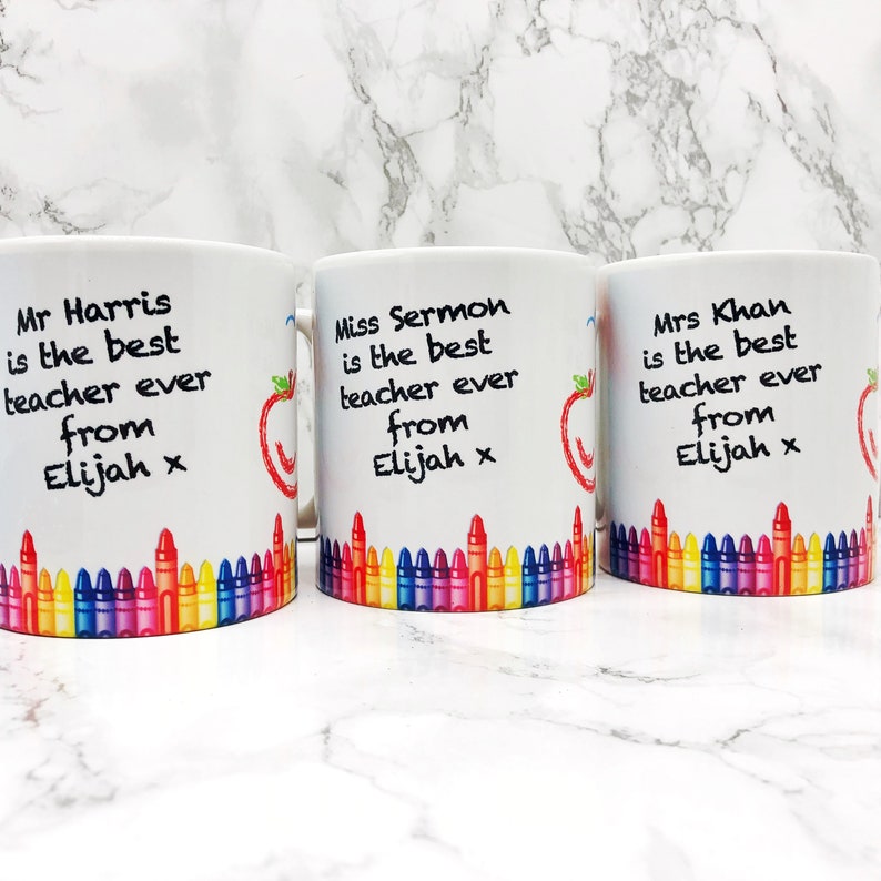 Personalised Best Teacher Gift Mug Teacher Gifts Etsy