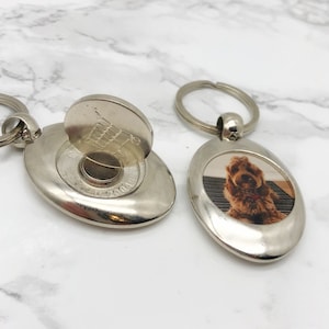 Photo Trolley Token Pound Keyring