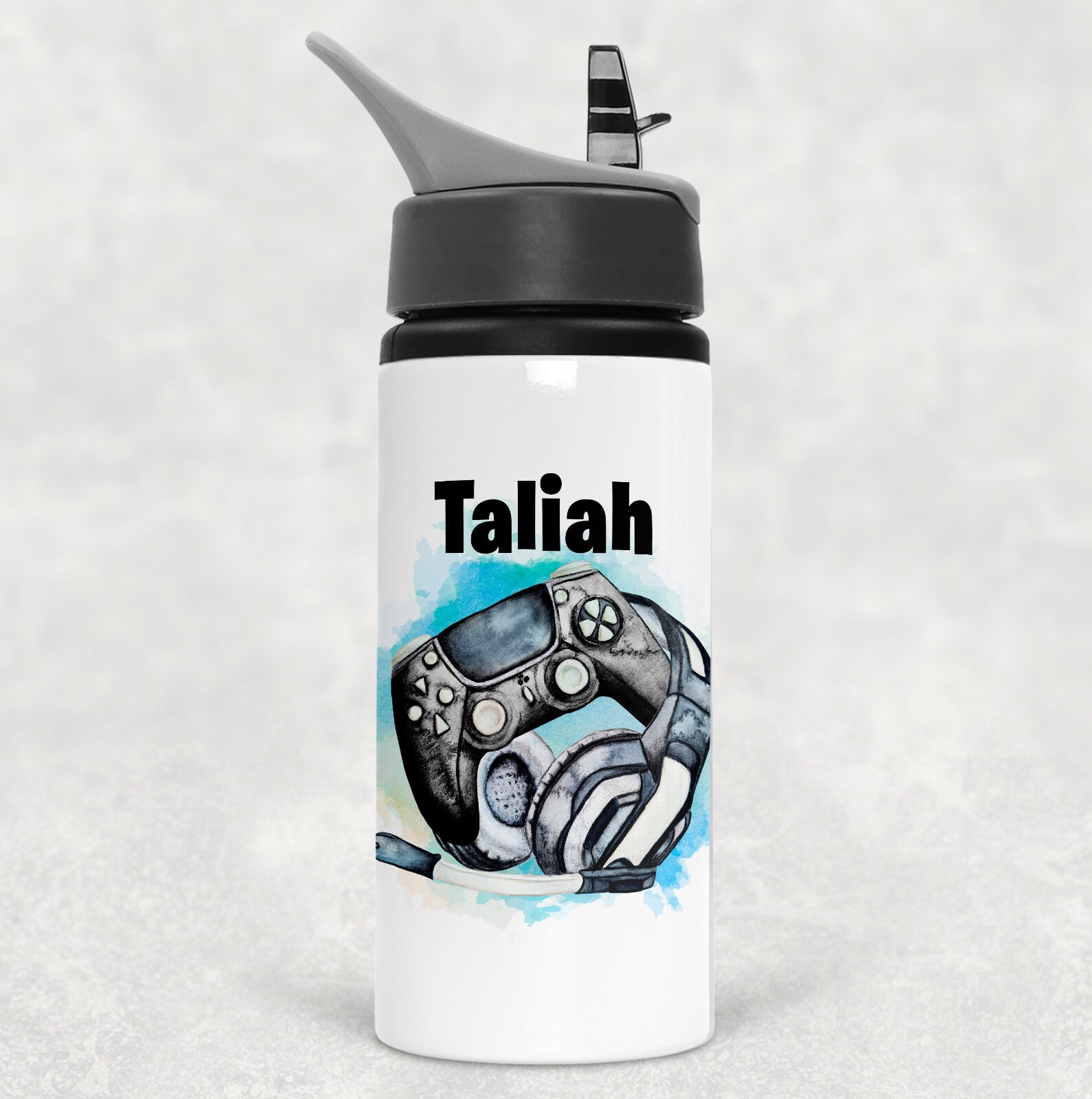 Game Controller Personalised Straw Water Bottle 650ml Etsy UK