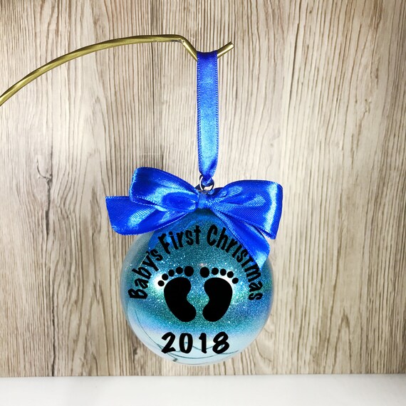 baby footprint bauble