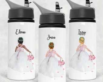 Flower Girl Personalised Wedding Aluminium Straw Bottle 650ml