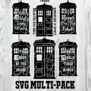 Doctor Who inspired MultiPack SVG Digital download