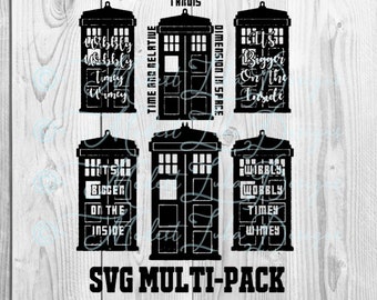 Doctor Who inspired MultiPack SVG Digital download