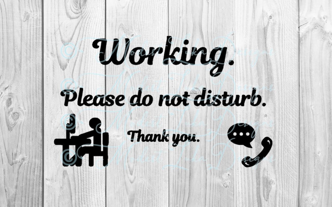 Working Please Do Not Disturb SVG Digital Download - Etsy