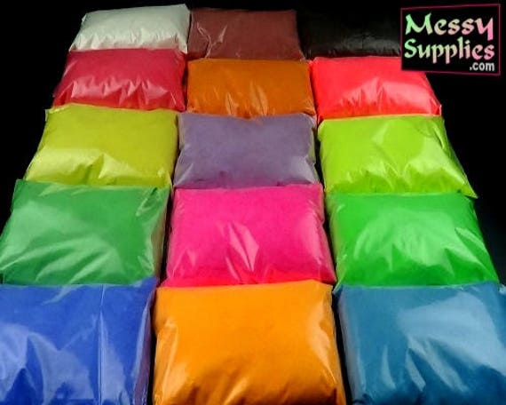 Budget Xanthan Gum Coloured Gunge / Slime Powder 10-12 Litres Easy to Mix  Xanthum Gunge 30 Colours Available 