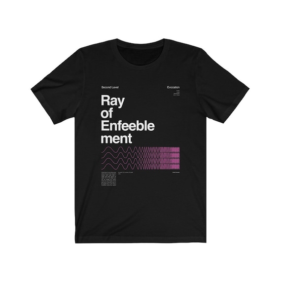 Ray of Enfeeblement Spell Tshirt DND Gifts Dungeons and Etsy