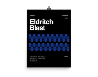 Eldritch Blast Poster | Dungeons and Dragons | Tabletop Role Playing | DND