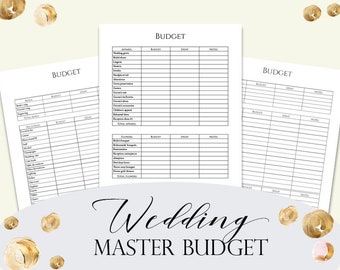 wedding budget planner wedding budget tracker wedding budget etsy
