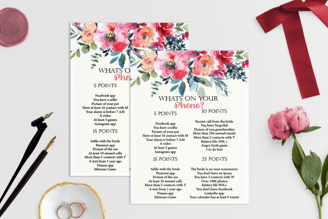 Whats On Your Phone Bachelorette Party Game Watercolor Floral Etsy whats-on-your-phone-bachelorette-party-game-watercolor-floral-etsy