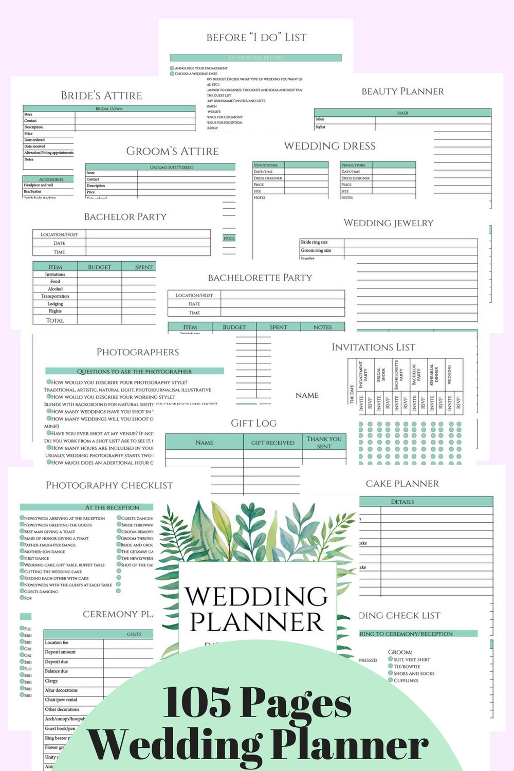 Wedding Planner DIY Wedding Planner Pages Printable Wedding - Etsy ...