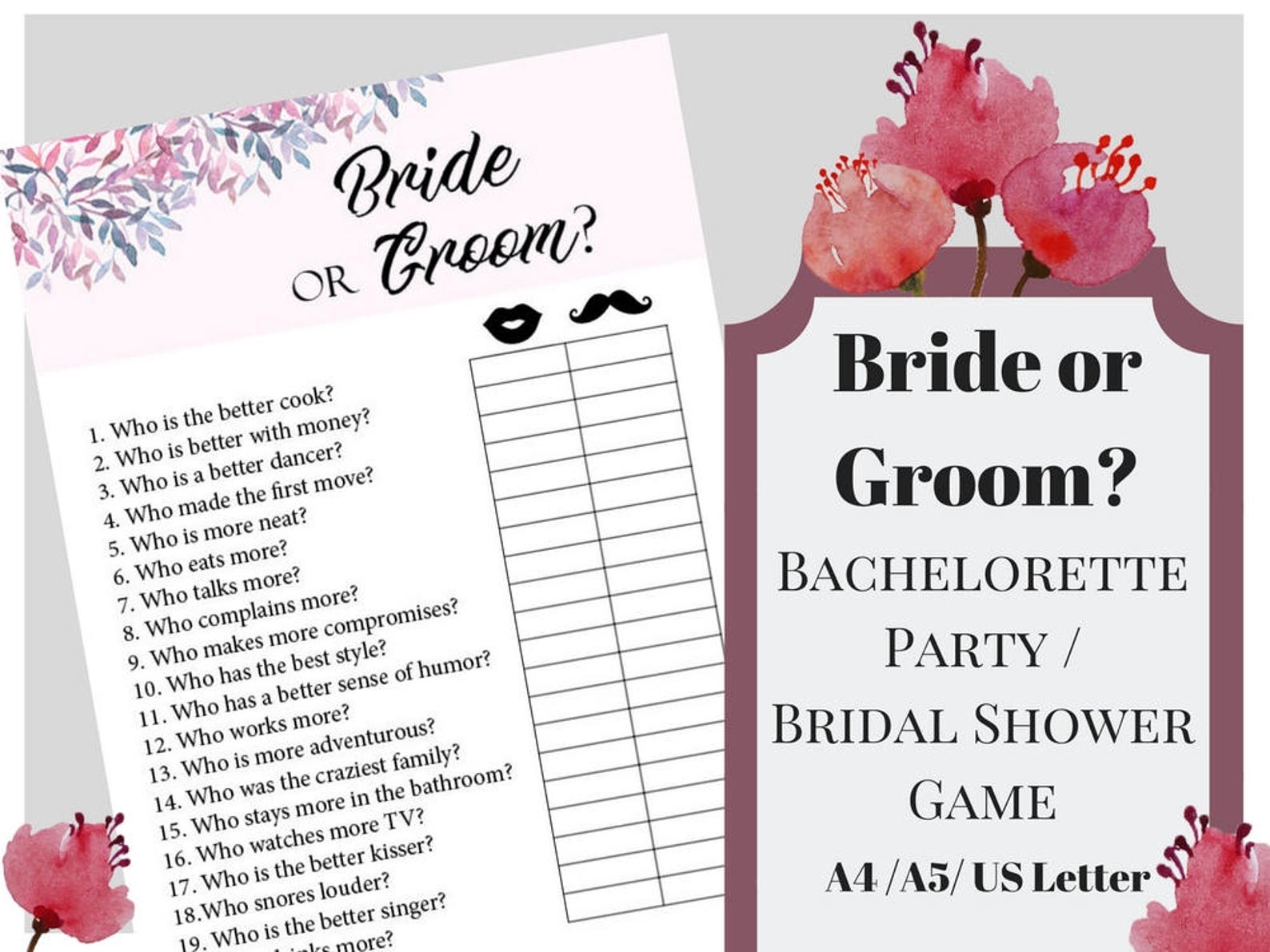 12 Bachelorette Party Games, Printable Bachelorette Party Game, Bridal ...