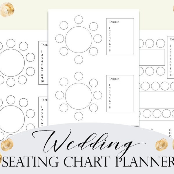 Wedding Seating Chart Planner, Seating Plan, Seating Chart, Seating Arrangement, Wedding Organizer, Wedding Reception Planner