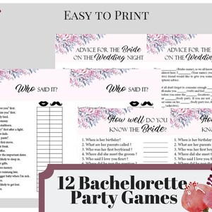 12 bachelorette party games printable bachelorette party etsy