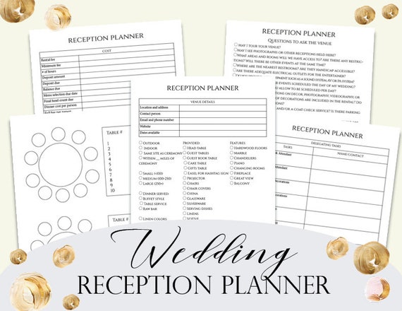 Wedding Reception Planner And Seating Planner Wedding Seating Etsy