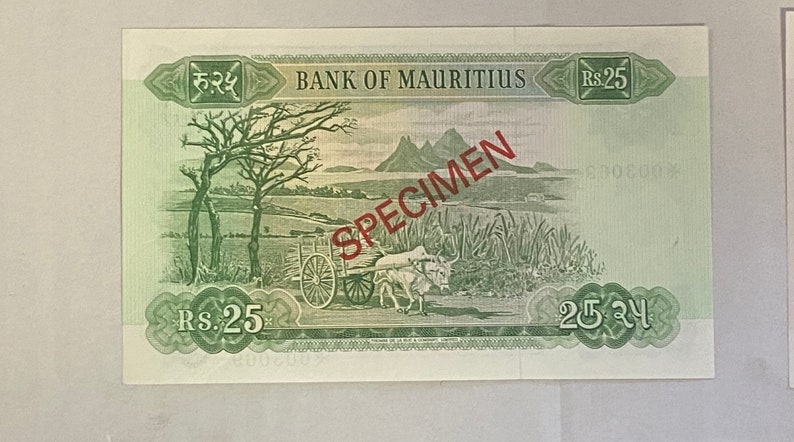 25 /& 50 Rupees Unc. 5 10 Mauritius 1978 Banknotes Specimen Set