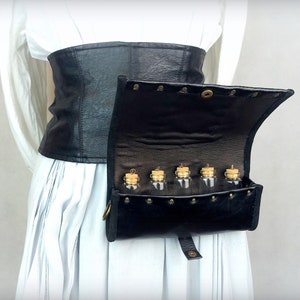 Alchemist belt, Elixirs kit, Alchemy bag, Healer kit, LARP accessories, Potion kit LARP, Bottles holster, Fast shipping by courier