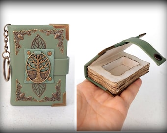 Mini livre avec COMPARTIMENT SECRET, mini porte-clés en cuir, boîte à bagues florale, livre creux, expédition rapide par transporteur