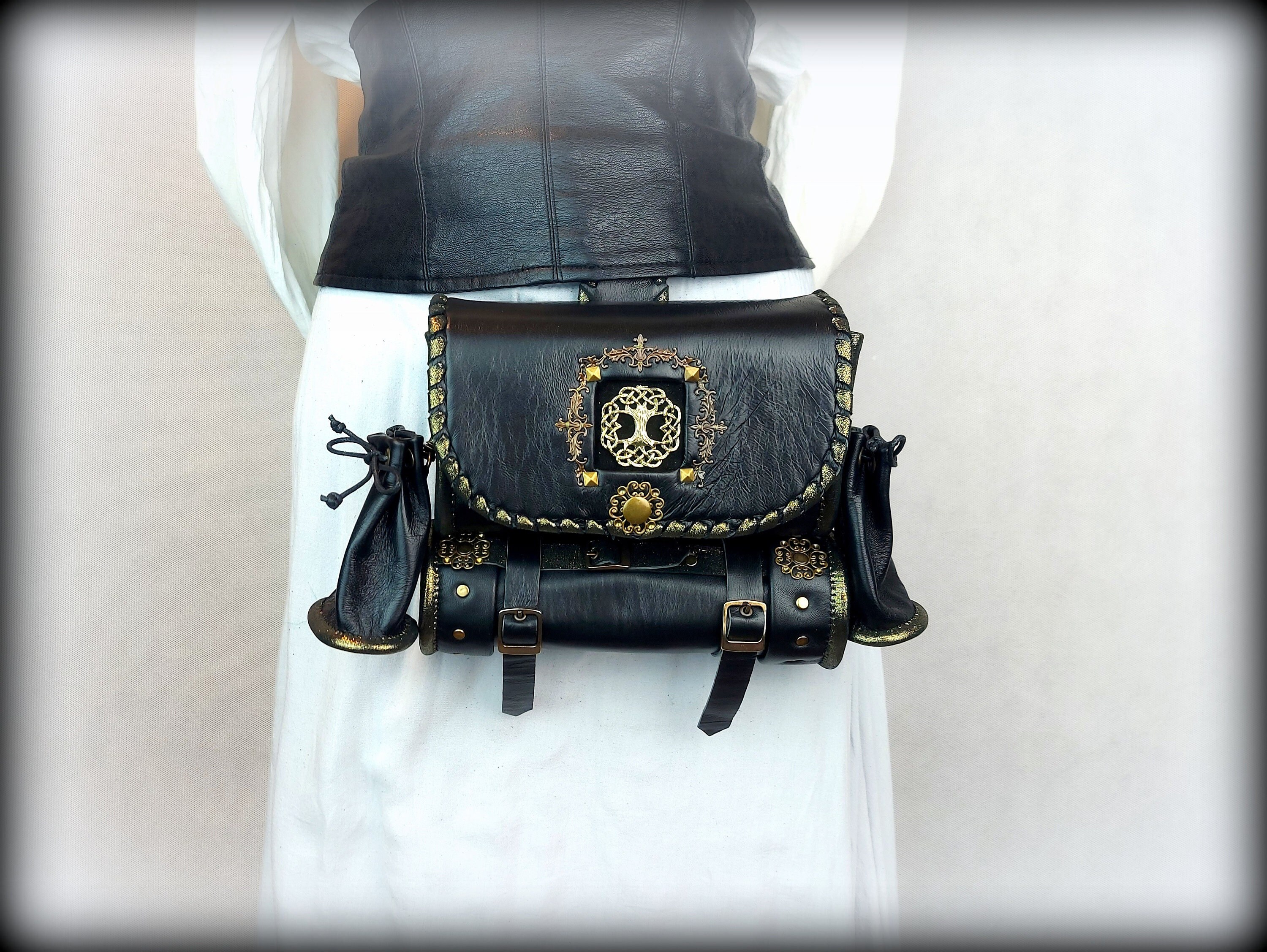 LARP accessory, Alchemy beltbag, Fantasy wizard accessories 