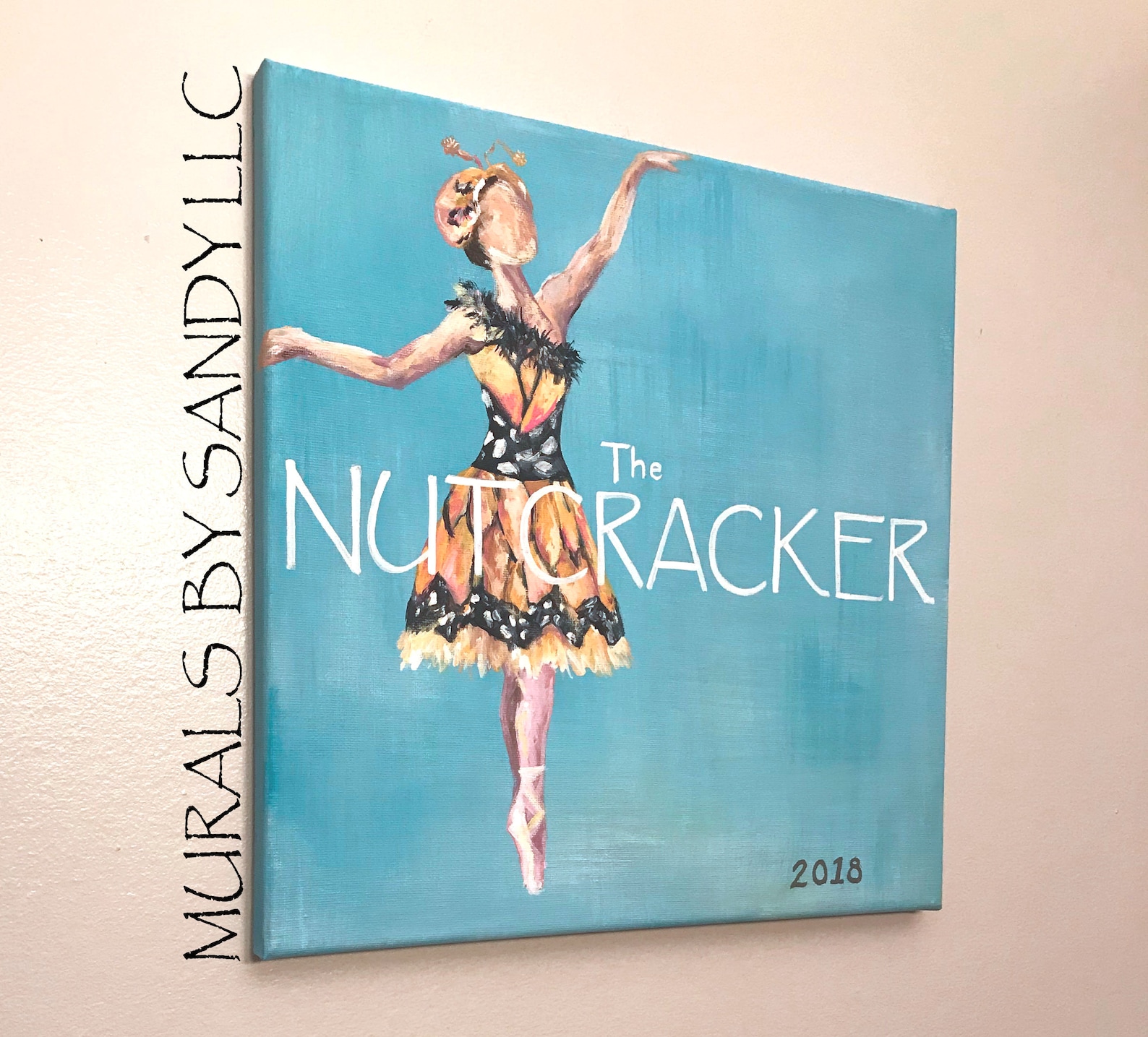 ballet gift - butterfly dancer from nutcracker painting on canvas. can order any cast role. makes a wonderful gift for any perfo