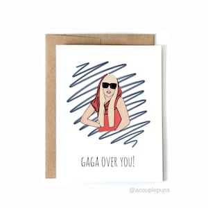 Cartão Gaga Over You // Lady Gaga, Cartão de Aniversário Lady Gaga