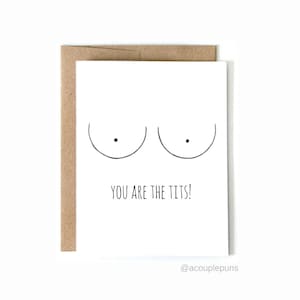 Las tetas // tarjeta de felicitación divertida y sarcástica // amor // relación