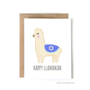 Carte Llamakah l Hanoukka, drôle de carte de Hanoukka