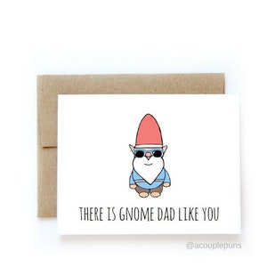 Carte de fête des pères Gnome | Carte de fête des pères de la femme, carte drôle pour papa, cadeau pour papa, cadeau de fête des pères, carte blague papa